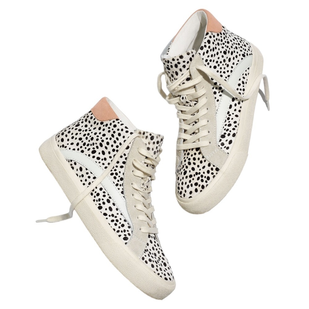 MADEWELL High Top Sidewalk Spotted Sneakers Shoes Spotted Calf 7